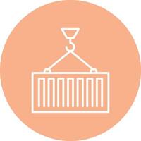 Container Loading Line Multi Circle Icon vector
