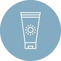 Sunblock Cream Line Multi Circle Icon vector