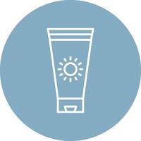 Sunblock Cream Line Multi Circle Icon vector