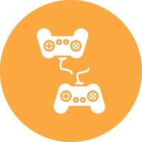 Player Versus Player Glyph Multi Circle Icon vector