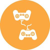 Player Versus Player Glyph Multi Circle Icon vector