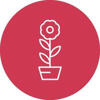 Flower Line Multi Circle Icon vector