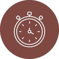 Stopwatch Line Multi Circle Icon vector