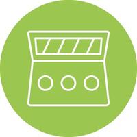 Makeup Kit Line Multi Circle Icon vector