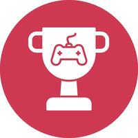 Trophy Glyph Multi Circle Icon vector