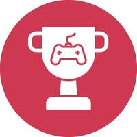 Trophy Glyph Multi Circle Icon vector