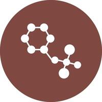 Molecules Glyph Multi Circle Icon vector