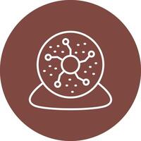 Plasma Ball Line Multi Circle Icon vector