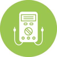 Multimeter Glyph Multi Circle Icon vector