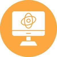 Computer Science Glyph Multi Circle Icon vector