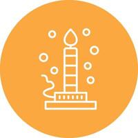 Bunsen Burner Line Multi Circle Icon vector