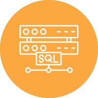 Sql Line Multi Circle Icon vector