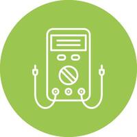 Multimeter Line Multi Circle Icon vector