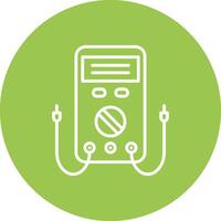 Multimeter Line Multi Circle Icon vector