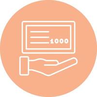 Cheque Line Multi Circle Icon vector