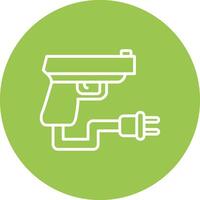 Gun Line Multi Circle Icon vector