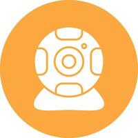 Web Cam Glyph Multi Circle Icon vector