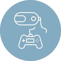 Vr Game Line Multi Circle Icon vector