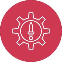 Attack Line Multi Circle Icon vector
