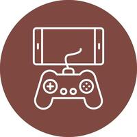 Mobile Game Line Multi Circle Icon vector