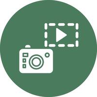 Camera Glyph Multi Circle Icon vector