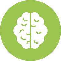 Brain Glyph Multi Circle Icon vector