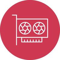Gpu Line Multi Circle Icon vector
