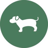 Dog Glyph Multi Circle Icon vector