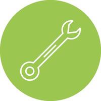 Wrench Line Multi Circle Icon vector