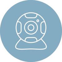 Web Cam Line Multi Circle Icon vector