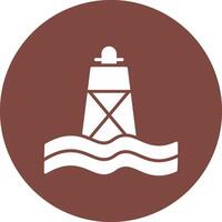 Buoy Glyph Multi Circle Icon vector