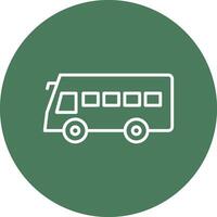 Coach Line Multi Circle Icon vector