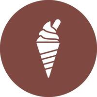 Ice Cream Glyph Multi Circle Icon vector