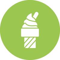 Ice Cream Glyph Multi Circle Icon vector
