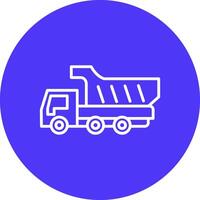 Truck Line Multi Circle Icon vector