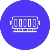 Train Cargo Line Multi Circle Icon vector