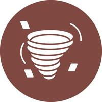 Tornado Glyph Multi Circle Icon vector