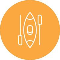 Canoe Line Multi Circle Icon vector