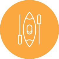 Canoe Line Multi Circle Icon vector