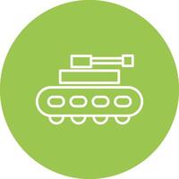 tanque línea multi circulo icono vector