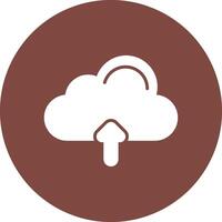 Cloud Glyph Multi Circle Icon vector