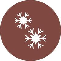 copos de nieve glifo multi circulo icono vector