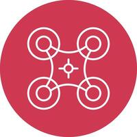 Drone Line Multi Circle Icon vector
