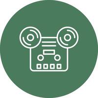 Tape Line Multi Circle Icon vector