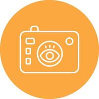 Camera Line Multi Circle Icon vector