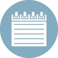 Notepad Glyph Multi Circle Icon vector