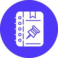 Push Pin Glyph Multi Circle Icon vector