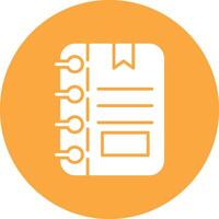 Note Glyph Multi Circle Icon vector
