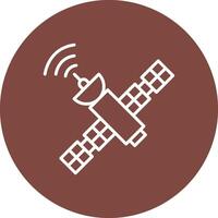 Satellite Line Multi Circle Icon vector