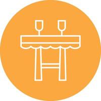 Table Line Multi Circle Icon vector